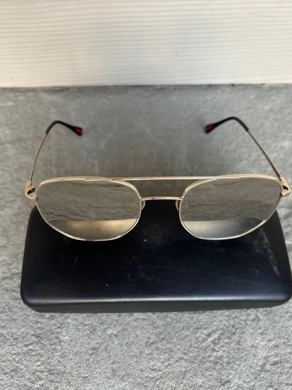 Prada SPS56S Fashion Pilot Sunglasses - Picture 4 of 7